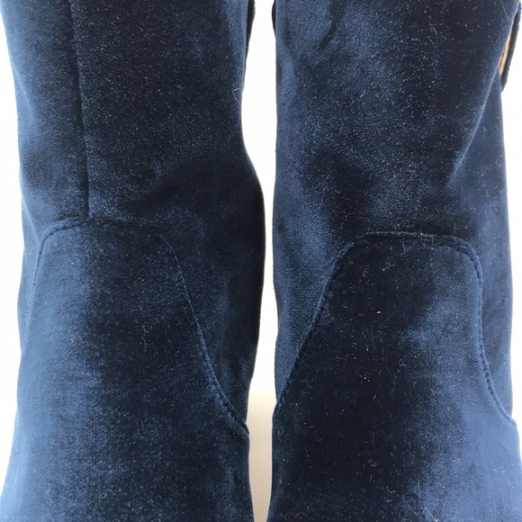Blue velvet booties ankle boots 7.5 NWQUARRYN - Picture 4 of 11